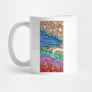 Macrophage engulfing bacterium, artwork (P276/0203) Mug